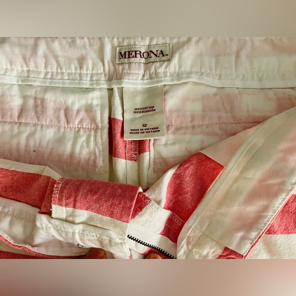 MERONA Red and white striped shorts - Picture 2 of 3